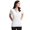 Tory Burch Lidia Ruffled Stretch Cotton Polo in White - Lyst