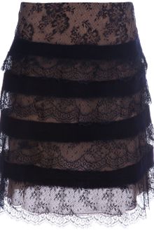 Valentino Lace Layer Skirt - Lyst