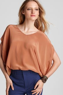 Vince Oversized Silk Blouse - Lyst