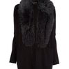 Vince Shearling Coat in Black (charcoal) - Lyst