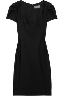 Zac Posen Ruffle-sleeved Wool-blend Dress - Lyst