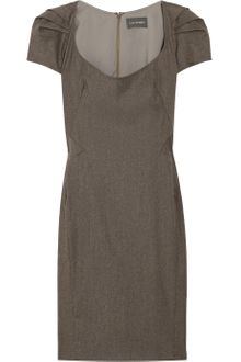 Zac Posen Pleated Mélange Dress - Lyst