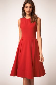ASOS Collection Asos Midi Dress with Full Skirt - Lyst