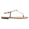Bottega Veneta Karung Leather Thong Sandals in Beige - Lyst