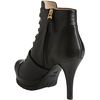 Fendi Black Leather Lace Up Buckle Booties in Black - Lyst