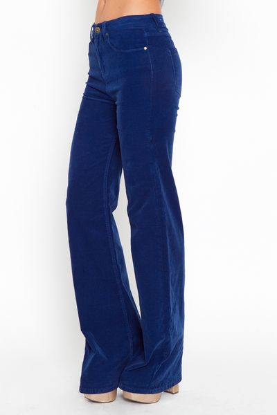 Nasty Gal Corduroy Flare Jeans In Blue Lyst