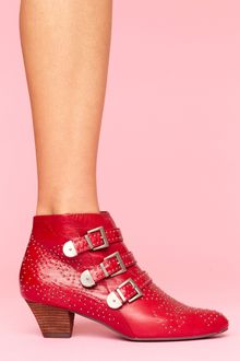 Nasty Gal Starburst Stud Boot - Red - Lyst
