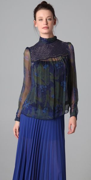 Of Two Minds Trudy Print Blouse - Lyst