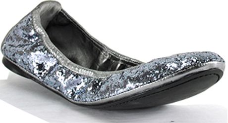 pewter ballet flat