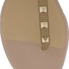Valentino Studded Leather Flat Sandals in Green (mocha) - Lyst