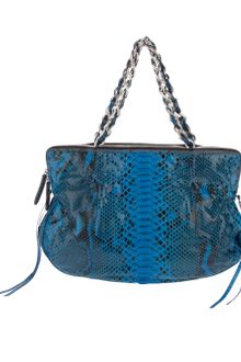 Zagliani Python Skin Shoulder Bag - Lyst