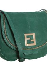 Fendi Shimmer Leather Shoulder Bag