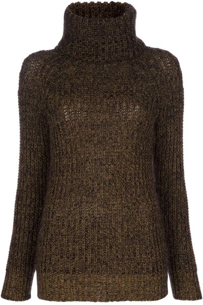 Junya Watanabe Turtle Neck Sweater in Brown - Lyst