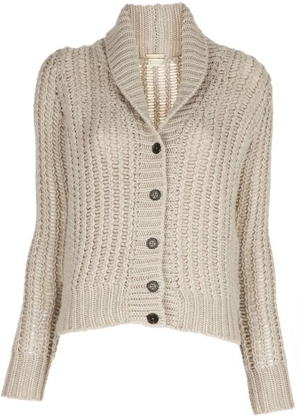 Massimo Alba Cashmere Chunky Knit Cardigan in Beige (nude) - Lyst