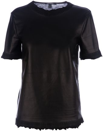 Neil Barrett Leather T- shirt - Lyst