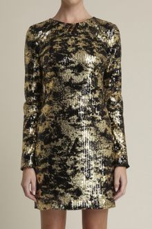 Adam Lippes Foiled Sequin Cocktail Dress - Lyst