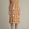 Adam Lippes Bauhaus Block Print Silk Dress in Yellow (lemon multi) - Lyst