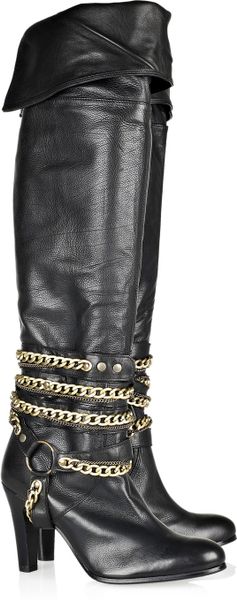 Antik Batik Chain-detail Leather Knee Boots - Lyst
