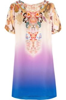 Etro Printed Ombré Silk-crepe Mini Dress - Lyst