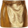 Gucci Metallic Leather Mini Skirt in Gold - Lyst