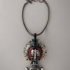 Lanvin Mask Pendant Necklace, Silvertone in Black - Lyst