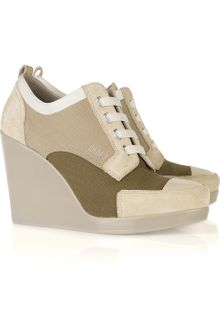 Marc By Marc Jacobs Canvas and Suede Wedge Sneakers - Lyst