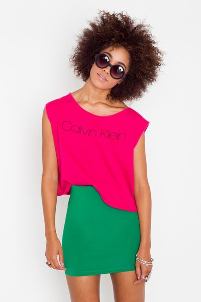 Nasty Gal Scuba Skirt  Green in Green - Lyst