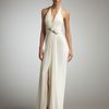 Notte By Marchesa Twistfront Halter Gown in White - Lyst