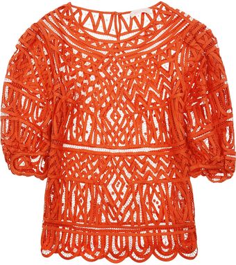 Sass And Bide Unbroken Promise Cropped Cotton Battenburg Lace Top - Lyst