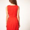 Asos Collection Asos Tulip Dress in Butterfly Textured Fabric in Red - Lyst