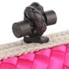 Bottega Veneta Satin Woven Clutch Bag in Pink - Lyst
