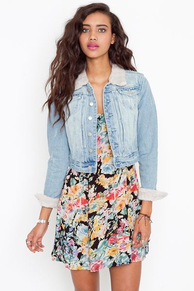 Nasty Gal Wandered Denim Jacket in Blue (denim) - Lyst