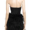 Rare Opulence FeatherEmbellished Satin Bustier Dress in Black - Lyst