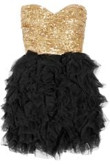 Rare Opulence Sequined And Ruffled Tulle Dress