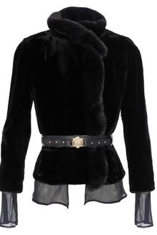 Revillon Mink Fur Jacket with Silk-chiffon Hemline - Lyst