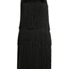 Theory Black Palonia Fringed Silk Dress in Black - Lyst