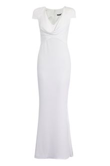 Alexander McQueen Cowl-neck Silk-crepe Dress - Lyst
