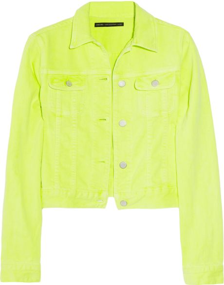 Christopher Kane Neon StretchDenim Jacket in Blue (denim) - Lyst