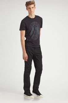 Converse Black Canvas Skull Tee - Lyst
