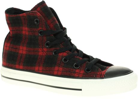 Converse  Speciality Plaid Hi Top in Black (plaid) - Lyst