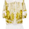 Roberto Cavalli Printed SilkChiffon And Crochet Dress in Yellow - Lyst