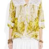 Roberto Cavalli Printed SilkChiffon And Crochet Dress in Yellow - Lyst