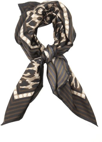 Weekend By Maxmara Cometa Leopard-Print Scarf - Lyst