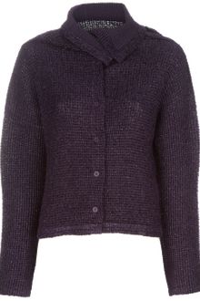 Issey Miyake Cauliflower Funnel Neck Cardigan - Lyst