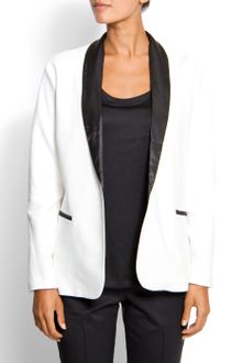 Mango Contrasting Lapel Suit Jacket - Lyst