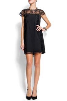 Mango Lace Dress - Lyst