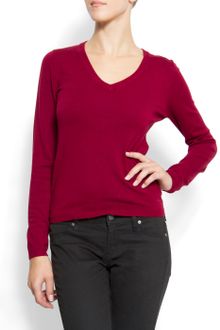 Mango V-neck Sweater - Lyst