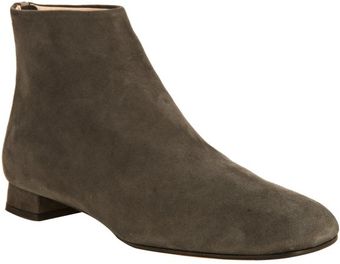  Anthracite Suede Back Zip Ankle Booties 