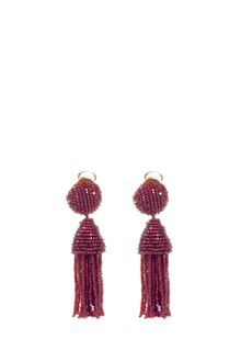 Oscar de la Renta Short Beaded Tassel Earrings - Lyst
