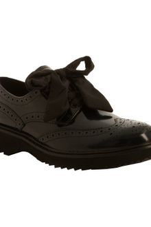 Prada Blue Patent Leather Chunky Sole Wingtip Oxfords - Lyst